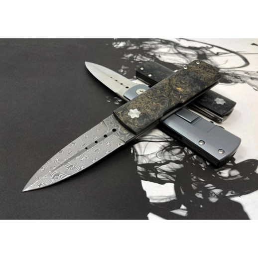 Нож Maserin Daga, Elmax, fat carbon, золотистый