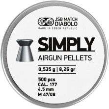 Пули пневматические JSB Diabolo Simply, 4,5 мм ,0.535 гр, 500 шт/уп