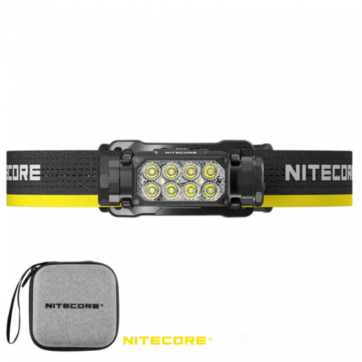 Фонарь налобный Nitecore HC65 UHE (8 x NiteLab UHE LED, 2000 люмен, 11 режимов, 18650, USB Type-C), черный
