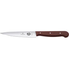 Кухонный нож Wood Carving 12см волн.с деревянной ручкой