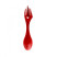 Ложка-вилка с карабином Summit Quattro Space Saving Cutlery Set Красная