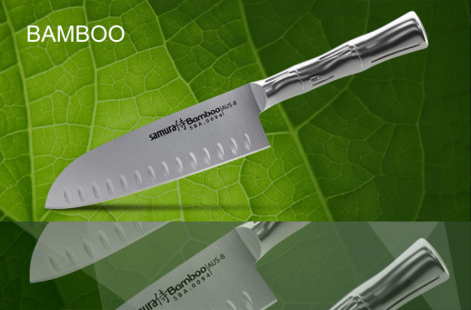 Нож кухонный Samura Bamboo Сантоку, 160 мм, SBA-0094
