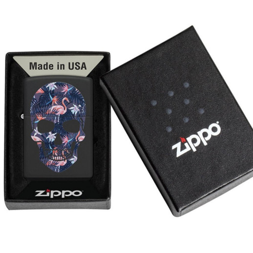 Зажигалка  Zippo Flamingo Skull Design 49771