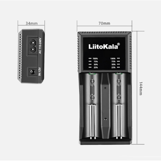 Универсальное зарядное устройство LiitoKala Lii-PL2 EU на 2 канала