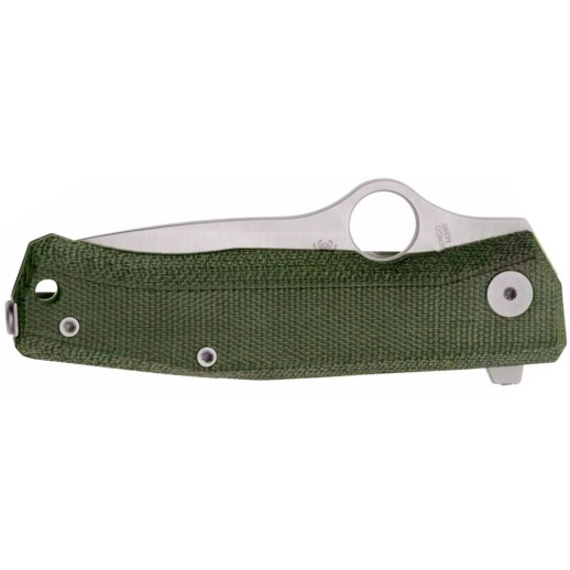 Нож Spyderco SpyMyto Green Micarta Titanium M398, green