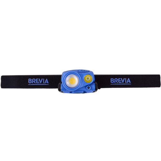 Фонарь налобный Brevia 400Lm+200Lm, 3W+3W COB, 1200mAh IP65