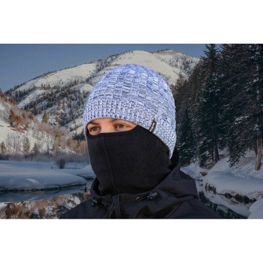 Водонепроницаемая шапка Dexshell Heathered Rib Knit Beanie, onesize (56-58 см), бело-серая