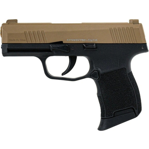 Пистолет сигнальный Aksa Arms AK21 CC-02 cal.9 PAK (Sig Sauer P365) Black/Tan