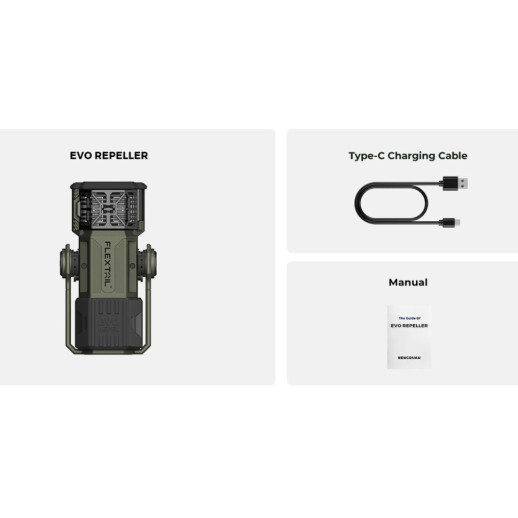 Фумигатор-фонарь-powerbank кемпинговый Flextail Evo Repel, зеленый