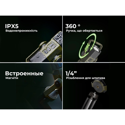 Фумигатор-фонарь-powerbank кемпинговый Flextail Evo Repel, зеленый