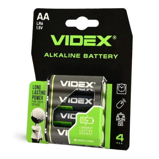 Батарейки щелочные Videx LR06/АА, 4 шт. упаковка (LR6/AA 4pcs BC)