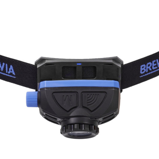 Фонарь налобный Brevia 400Lm, 5W LED, Zoom, Sensor, 1400mAh IP65