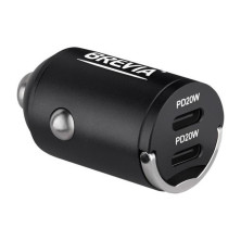Автомобильное зарядное устройство Brevia ePower NanoMetal 40W 2xUSB-C