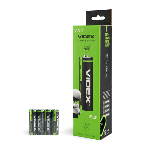 Батарейки щелочные Videx LR06/АА, 4 шт. упаковка (LR6/AA 4pcs S)