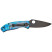 Нож Spyderco Tenacious Black Blade, D-2, Titanium blue