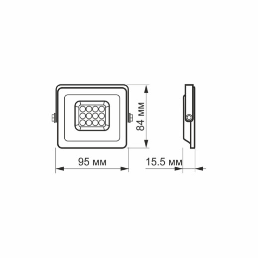 Прожектор VIDEX 10W 5000K 220V White (VL-F2e-105W)