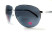 Очки бифокальные (защитные) Global Vision Aviator Bifocal (+2.0) (gray), черные бифокальные линзы в металлической оправе