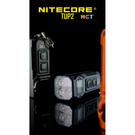 Фонарь наключный  Nitecore TUP2 MCT (4xUHE LED, 1200 люмен, 5 режимов, USB-C), черный