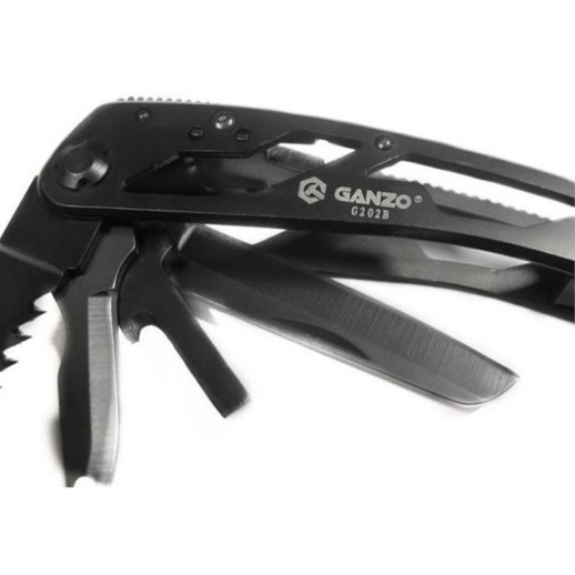 Мультитул Ganzo G202B с чехлом Molle и битами, 24 функции