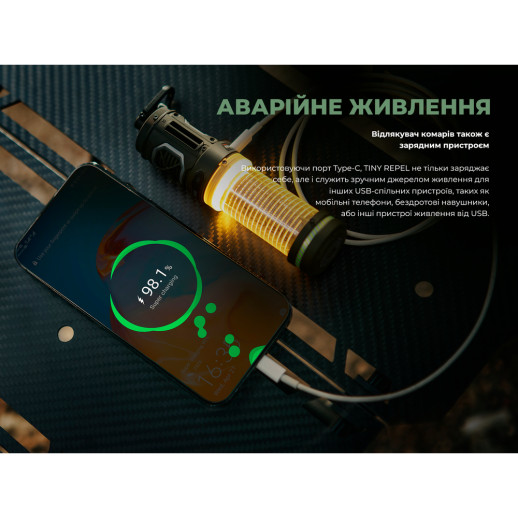 Фумигатор-фонарь кемпинговый Flextail Tiny Repel S, зеленый