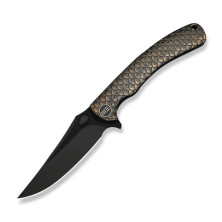 Нож складной туристический Weknife Dracarys, (9.1 см) Böhler M390 / титан 6AL4V бронзовый/черный