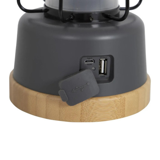 Фонарь кемпинговый Bo-Camp Harlington Rechargable Dimming 370 Lumen Bamboo-Grey (5818921)