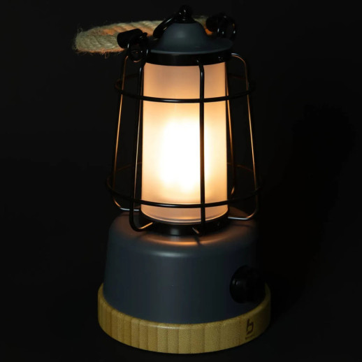 Фонарь кемпинговый Bo-Camp Harlington Rechargable Dimming 370 Lumen Bamboo-Grey (5818921)