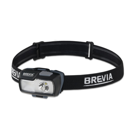Фонарь налобный Brevia 470Lm, 4 режима, 2xAA, IP64