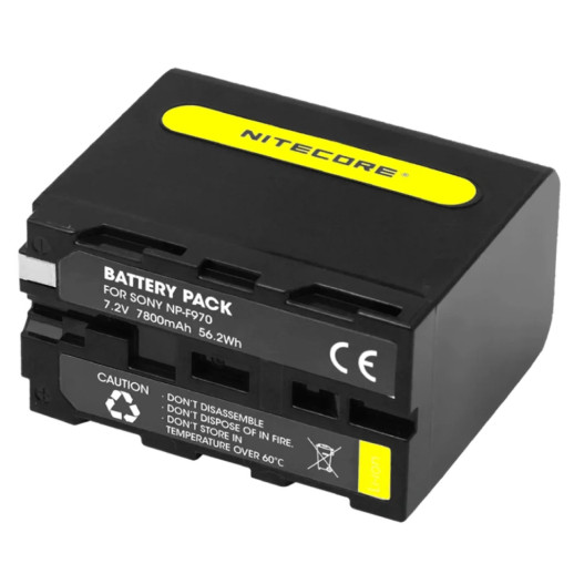 Аккумулятор Li-Ion Nitecore NP-F970 для камер Sony NEX-FS700, NEX-FS100J, PXW-Z100 (7800mAh)