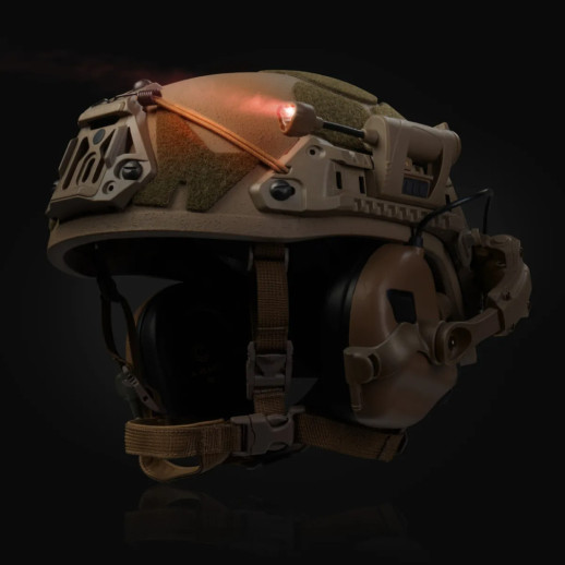 Тактический фонарь на шлем Night Evolution LT-09-T с 4 светодиодами. Койот