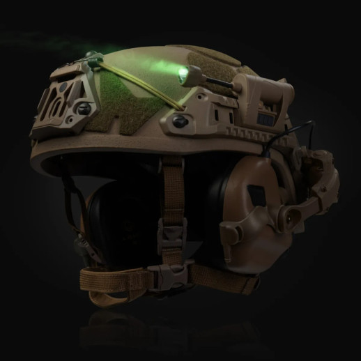 Тактический фонарь на шлем Night Evolution LT-09-T с 4 светодиодами. Койот