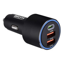 Автомобильное зарядное устройство Brevia ePower TriCharge 66W 1xUSB-C+2xUSB-A