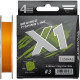 Шнур Favorite X1 PE 4x 150м #3.0/0.296mm 41lb/19.0kg, оранжевый