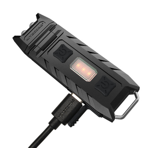 Фонарь наключный  многофункциональный Nitecore THUMB LEO (1LED+UV LED, 45 люмен, 3 режима, USB-C)