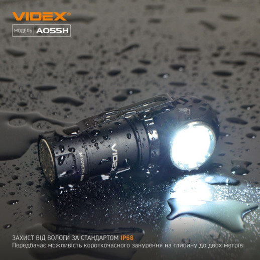 Портативный светодиодный фонарик VIDEX VLF-A055H 600Lm 5700K (открытая коробка/замененный светодиод)
