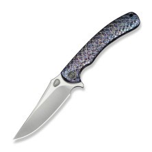 Нож складной туристический Weknife Dracarys, (9.1 см) Böhler M390 / титан 6AL4V пламенный
