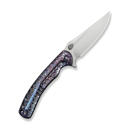 Нож складной туристический Weknife Dracarys, (9.1 см) Böhler M390 / титан 6AL4V пламенный