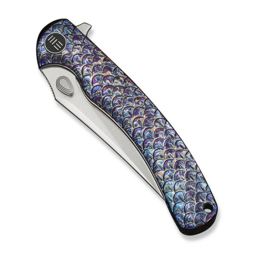 Нож складной туристический Weknife Dracarys, (9.1 см) Böhler M390 / титан 6AL4V пламенный