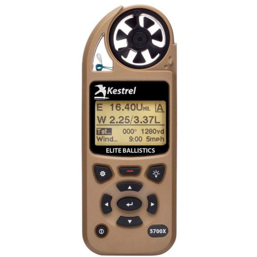 Метеостанция Kestrel 5700X Elite Applied Ballistics & Bluetooth. Цвет - TAN (песочный)