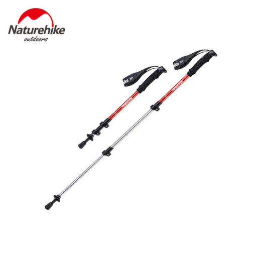 Трекинговая палка 3-сек. Naturehike 6061 AL NH17D001-Z, 50-100 см, алюминий, красный