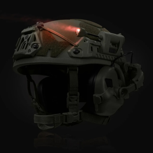 Тактический фонарь на шлем Night Evolution LT-09-T с 4 светодиодами. Олива