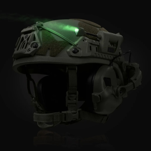 Тактический фонарь на шлем Night Evolution LT-09-T с 4 светодиодами. Олива
