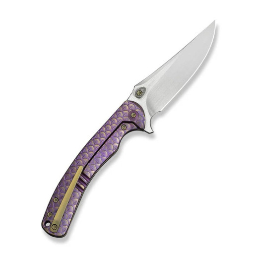 Нож складной туристический Weknife Dracarys, (9.1 см) Böhler M390 / титан 6AL4V фиолетовый/золотой