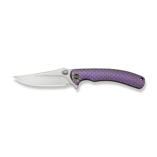 Нож складной туристический Weknife Dracarys, (9.1 см) Böhler M390 / титан 6AL4V фиолетовый/золотой