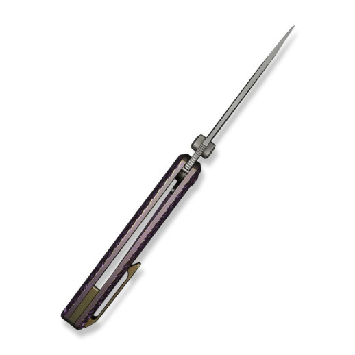 Нож складной туристический Weknife Dracarys, (9.1 см) Böhler M390 / титан 6AL4V фиолетовый/золотой