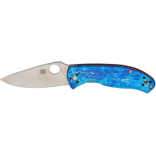 Нож Spyderco Tenacious, D-2, Titanium blue