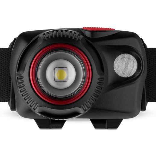 Фонарь налобный Brevia 520Lm, Focus Control, 800mAh/3xAAA, IP64 (белый/красный)
