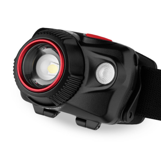 Фонарь налобный Brevia 520Lm, Focus Control, 800mAh/3xAAA, IP64 (белый/красный)