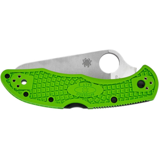Нож Spyderco Salt 2, серрейтор, LC200N, FRN green