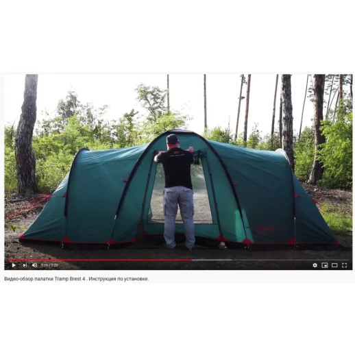 Палатка Tramp Brest 4 (V2) green UTRT-082